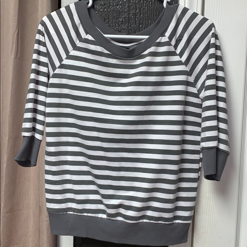 Striped open back top